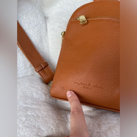 Small Sling Bag Fanny Packs Crossbody Bags Leather Brown - Picture 4 of 14